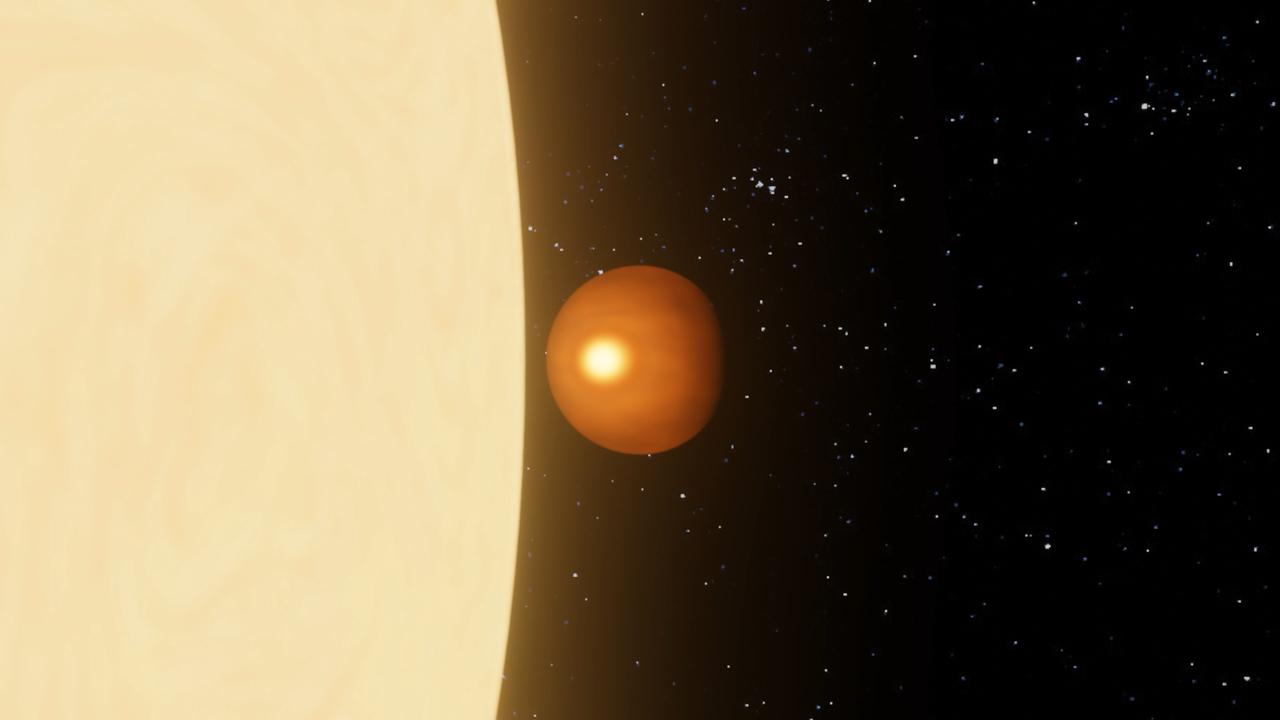 L'exoplanète WASP-76 b fait l'objet de nombreuses études depuis sa découverte en 2013. La température y atteint 2400 degrés Celsius. [Planetário do Porto – Centro Ciência Viva/Instituto de Astrofísica e Ciências do Espaço - Tania Cunha]