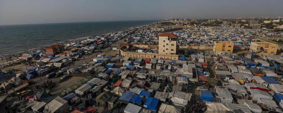 Un camp de déplacés dans la ville de Rafah. [Keystone - Mohammed Saber]