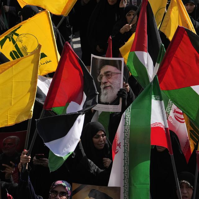 L'ayatollah Khamenei a prononcé un discours anti-Israël. [Keystone/AP Photo - Vahid Salemi]