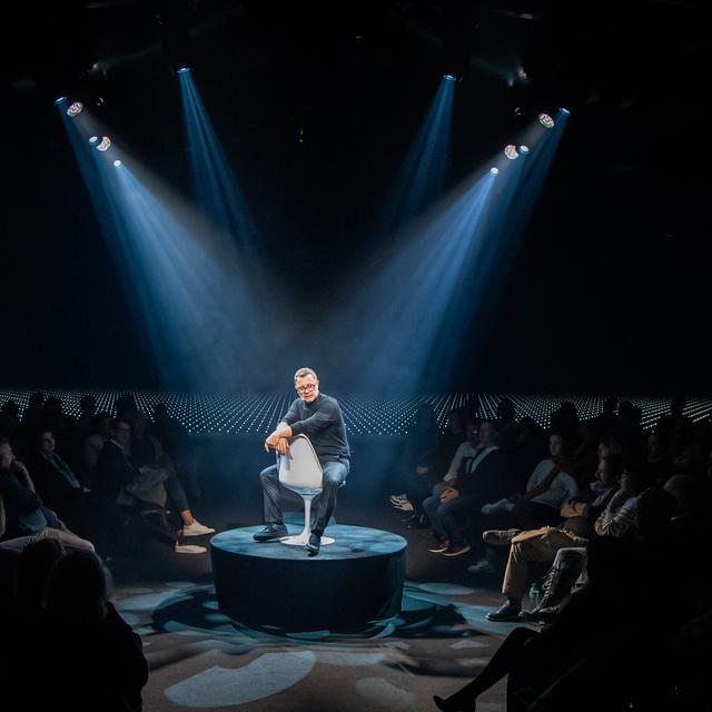 Yann Lambiel lors de l'avant-première de son spectacle "Connecté". [DR - Thomas Masotti]