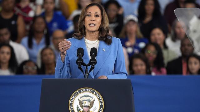 Kamala Harris a détaillé les mesures économiques de son programme à Raleigh, Caroline du Nord. Le 16 août 2024. [AP Photo/KEYSTONE - Mike Stewart]