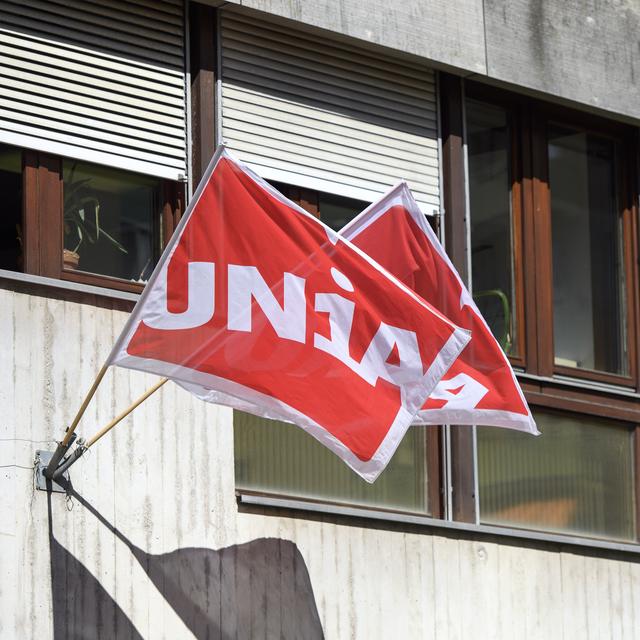 Le siège du syndicat UNIA à Genève. (Image d'illustration). [KEYSTONE - Martial Trezzini]