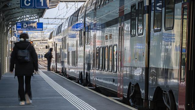 Le nouvel horaire des CFF entraîne des changements importants sur le réseau romand. [KEYSTONE - VALENTIN FLAURAUD]