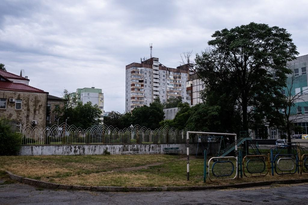 Cette photo prise en juillet 2021 montre un quartier de Tiraspol, la capitale de la Transnistrie, une région qui s'autoproclame indépendante de la Moldavie depuis le chute de l'URSS. [Hans Lucas via AFP - ANTOINE MARTIN]