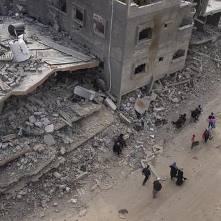 Le peuple palestinien est de retour dans les ruines de Gaza. [Keystone/AP Photo - Fatima Shbair]