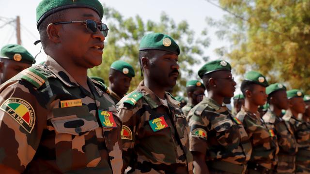 Des soldats maliens lors d'une journée de formation pour combattre les djihadistes, dans le camp de Sevare, région de Mopti, au Mali le 25 mars 2021 (image d'illustration). [reuters - Paul Lorerie]