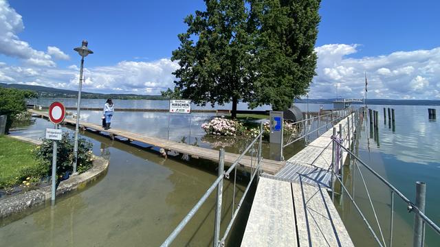 Les eaux du lac de Constance ont commencé à baisser. [RTS - Stéphane Deleury]