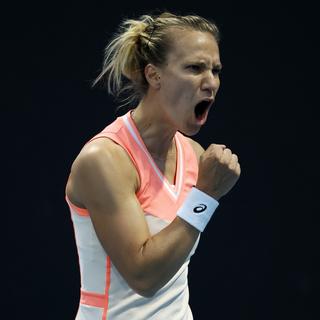 La Suissesse Viktorija Golubic a remporté son match contre la Tchèque Katerina Siniakova. [Keystone/EPA - Mast Irham]