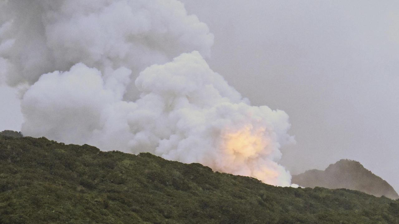 Important incendie sur un site de test de lancements de fusées au Japon. [Keystone - Kyodo News via AP]