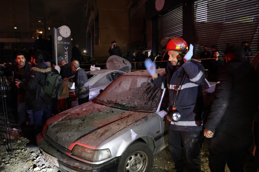 Quatre personnes ont été tuées mardi dans une frappe de drone israélienne ayant visé un bureau du Hamas palestinien dans la banlieue de Beyrouth. [AFP - Anwar AMRO]