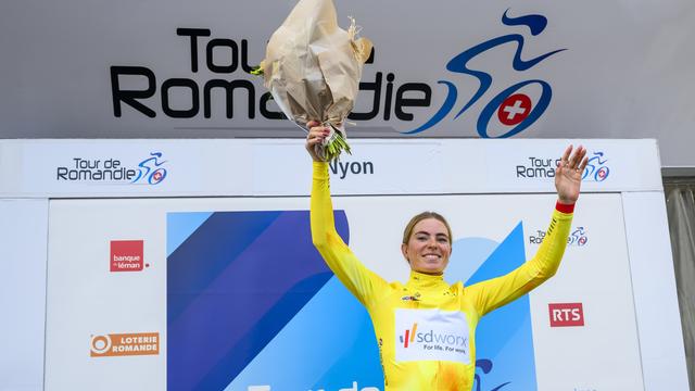 Demi Vollering a remporté la dernière édition du Tour de Romandie en 2023. [KEYSTONE - JEAN-CHRISTOPHE BOTT]