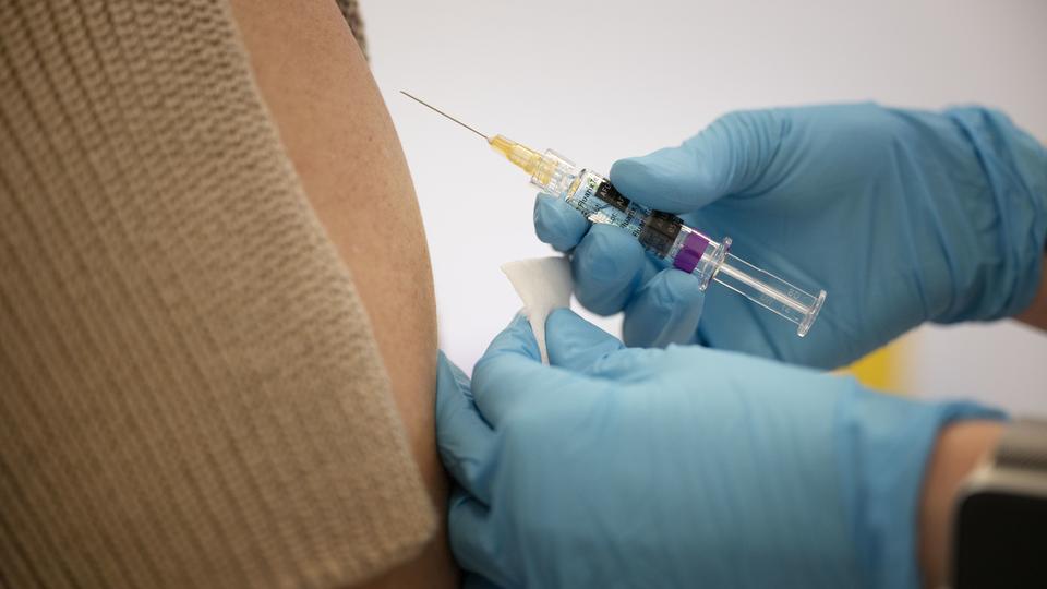 Vaccination contre la grippe, le 22 janvier 2024 à Zurich [KEYSTONE - CHRISTIAN BEUTLER]
