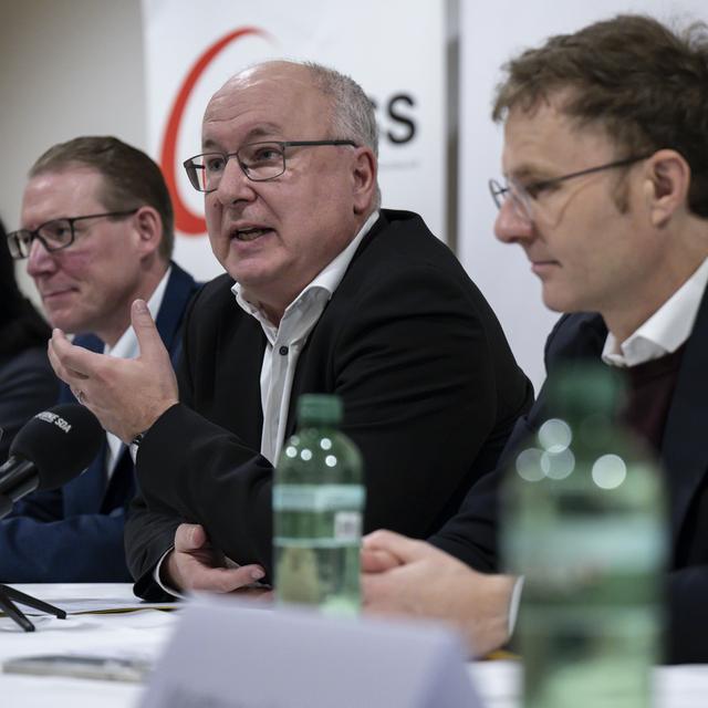 Le président de l'Union syndicale suisse Pierre-Yves Maillard a critiqué l'accord bilatéral sur la protection des travailleurs et travailleuses défendu par la Suisse et l'UE. [Keystone - Peter Schneider]