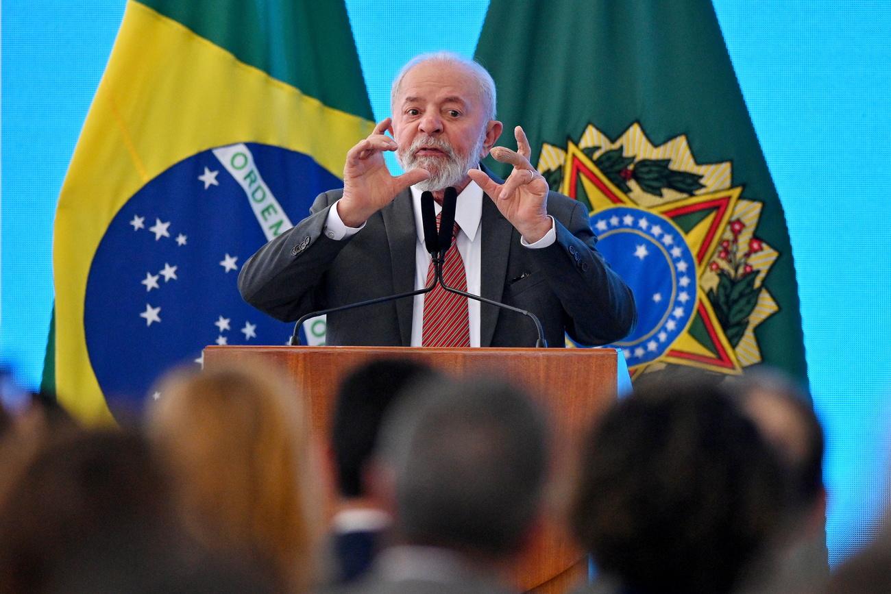 Le président brésilien refuse de participer à la conférence en Suisse tant que la Russie n'y est pas invitée. [KEYSTONE - ANDRE BORGES]
