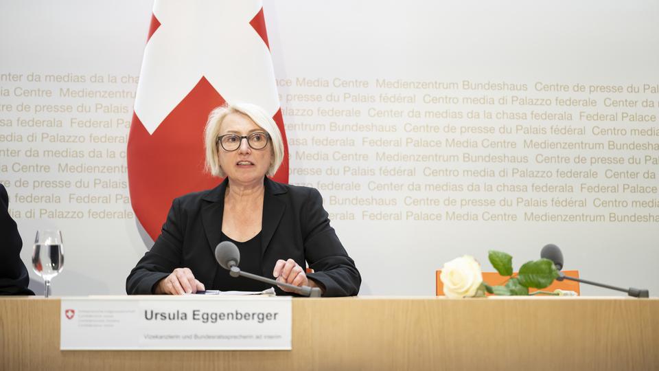 Ursula Eggenberger a été nommée vice-chancelière ad intérim par le Conseil fédéral. [KEYSTONE - ANTHONY ANEX]
