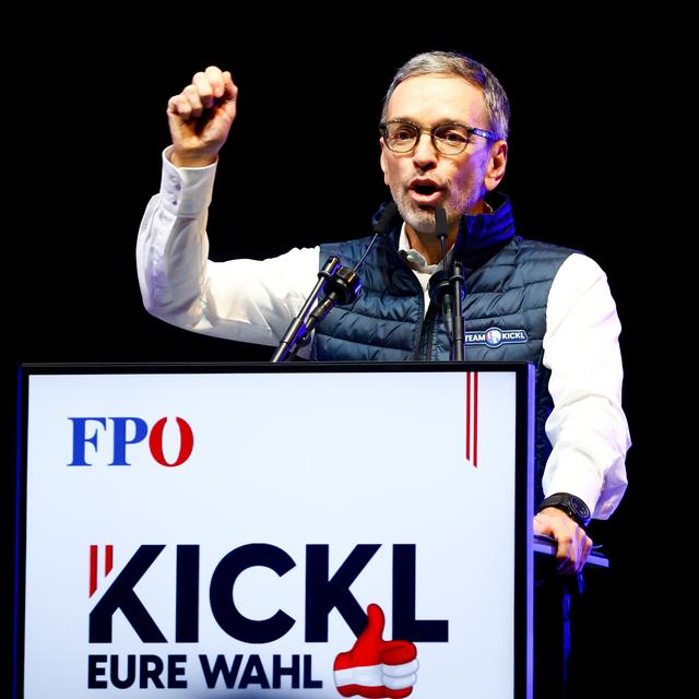 Herbert Kickl, chef du parti d'extrême-droite Freiheitliche Partei Österreichs (FPÖ). [Keystone - EPA/FILIP SINGER]