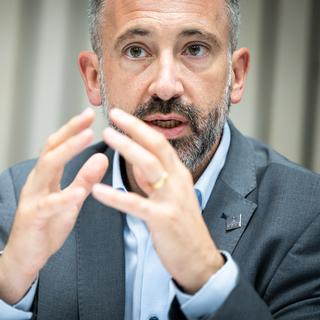 Crue historique du Rhône: interview de Frédéric Favre [Keystone - Olivier Maire]