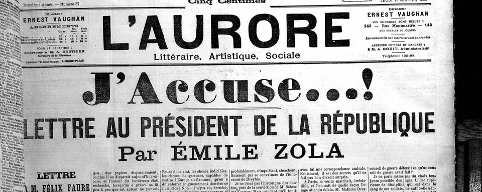 Lettre de Zola au président: J'accuse! [AFP - © Collection Roger-Viollet]