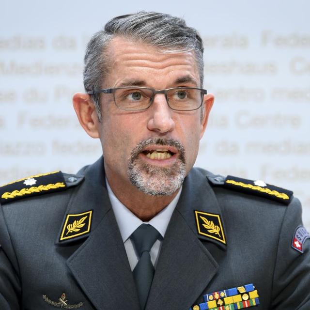 Raynald Droz, brigadier et futur commandant de l’armée. [Keystone - Anthony Anex]