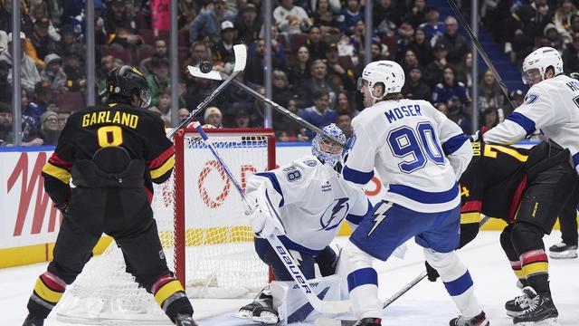 Moser (no90) a fini le match avec un différentiel de +1. [Keystone - Darryl Dyck]