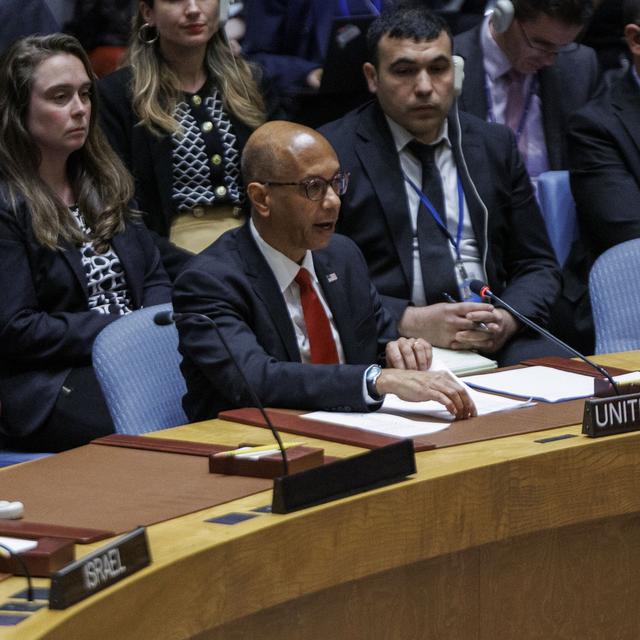 Les Etats-Unis ont mis leur veto à l'adhésion de la Palestine à l'ONU, la Suisse s'est abstenue. [EPA/Keystone - Sarah Yenesel]