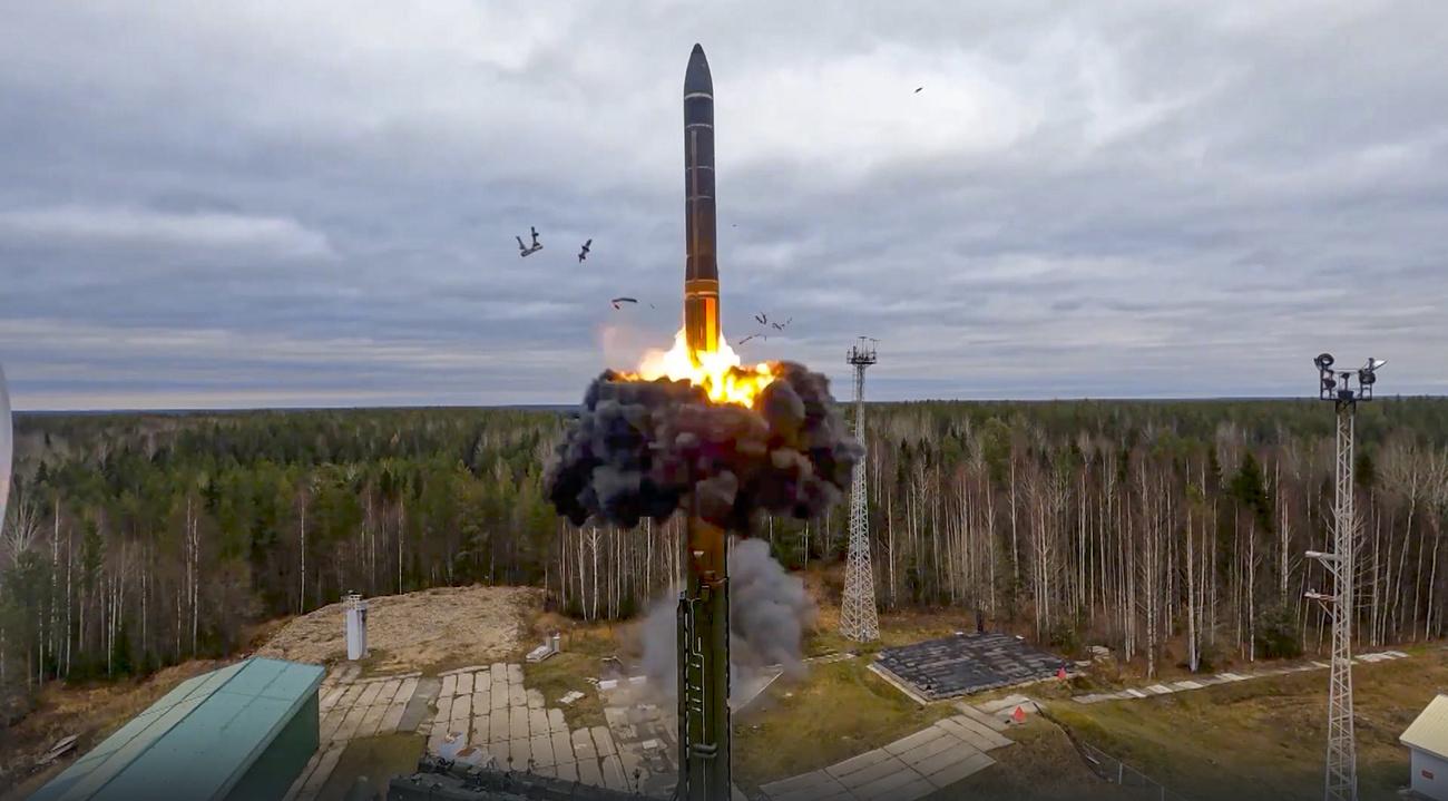 Le président Volodymyr Zelensky a annoncé le test réussi du lancement d'un premier missile balistique ukrainien (illustration). [KEYSTONE]