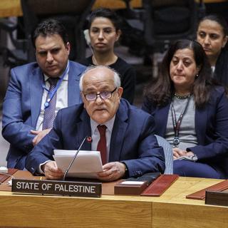 La Suisse a reculé et a préféré s'abstenir lors du vote en faveur de la reconnaissance l'État de la Palestine à l'ONU. [Keystone/EPA - Sarah Yenesel]