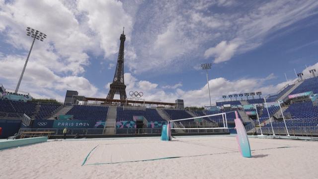 Plusieurs infrastructures pour les Jeux se trouvent au coeur de la capitale à l'image de ce terrain de beachvolley.