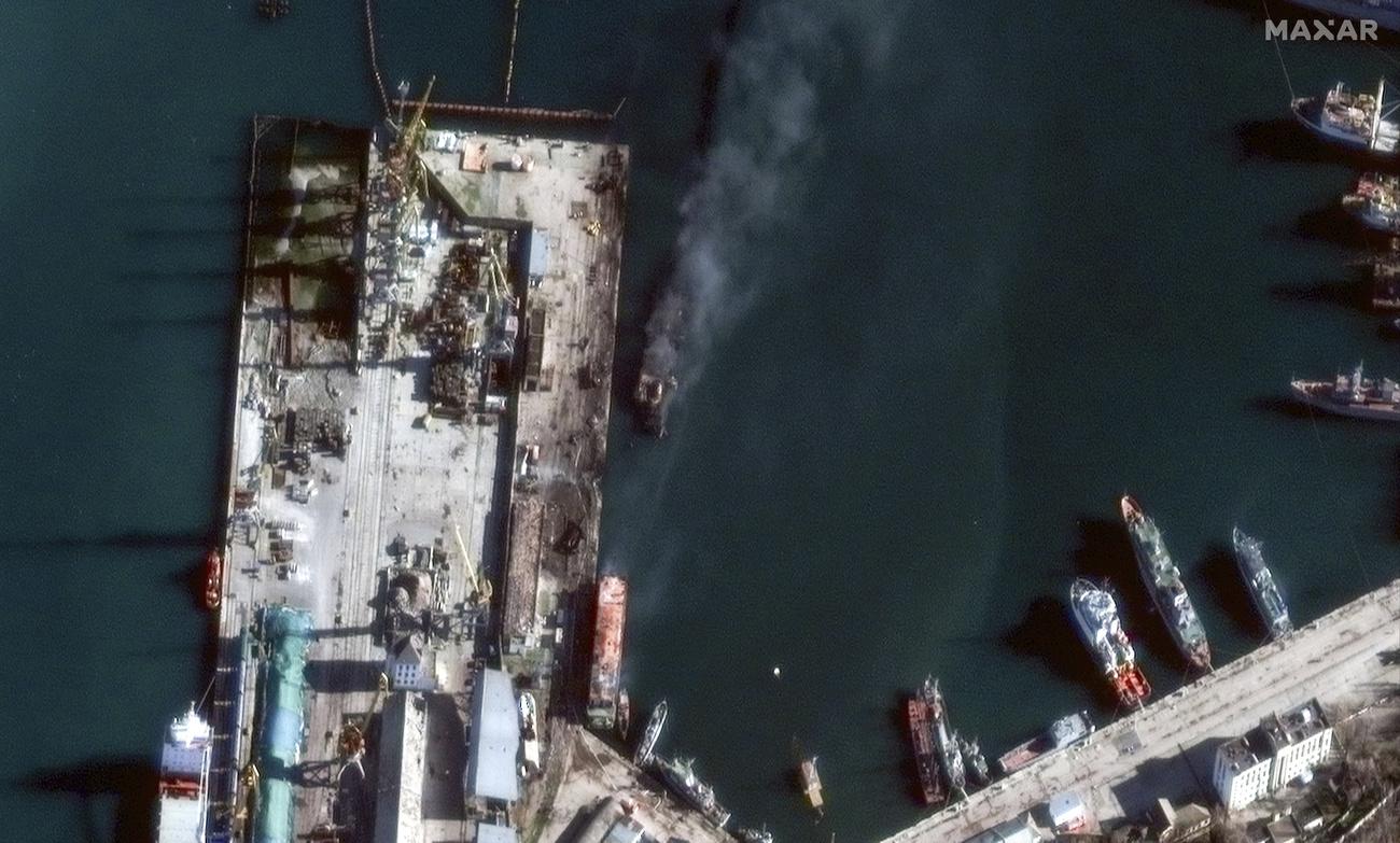 Un bateau russe attaqué par les forces ukrainiennes dans la mer Noire (image d'archive). [KEYSTONE]