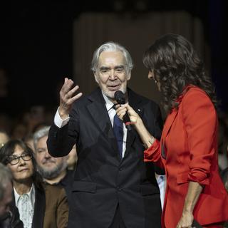 Le compositeur canadien Howard Shore a reçu un "Career Achievement Award" lors du dernier Festival du film de Zurich le 5 octobre 2024. [Keystone - Ennio Leanza]