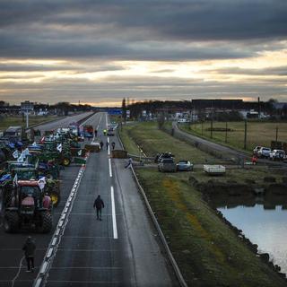 Les agriculteurs français avaient bloqué plusieurs autoroutes pour signifier leur colère. [Keystone]
