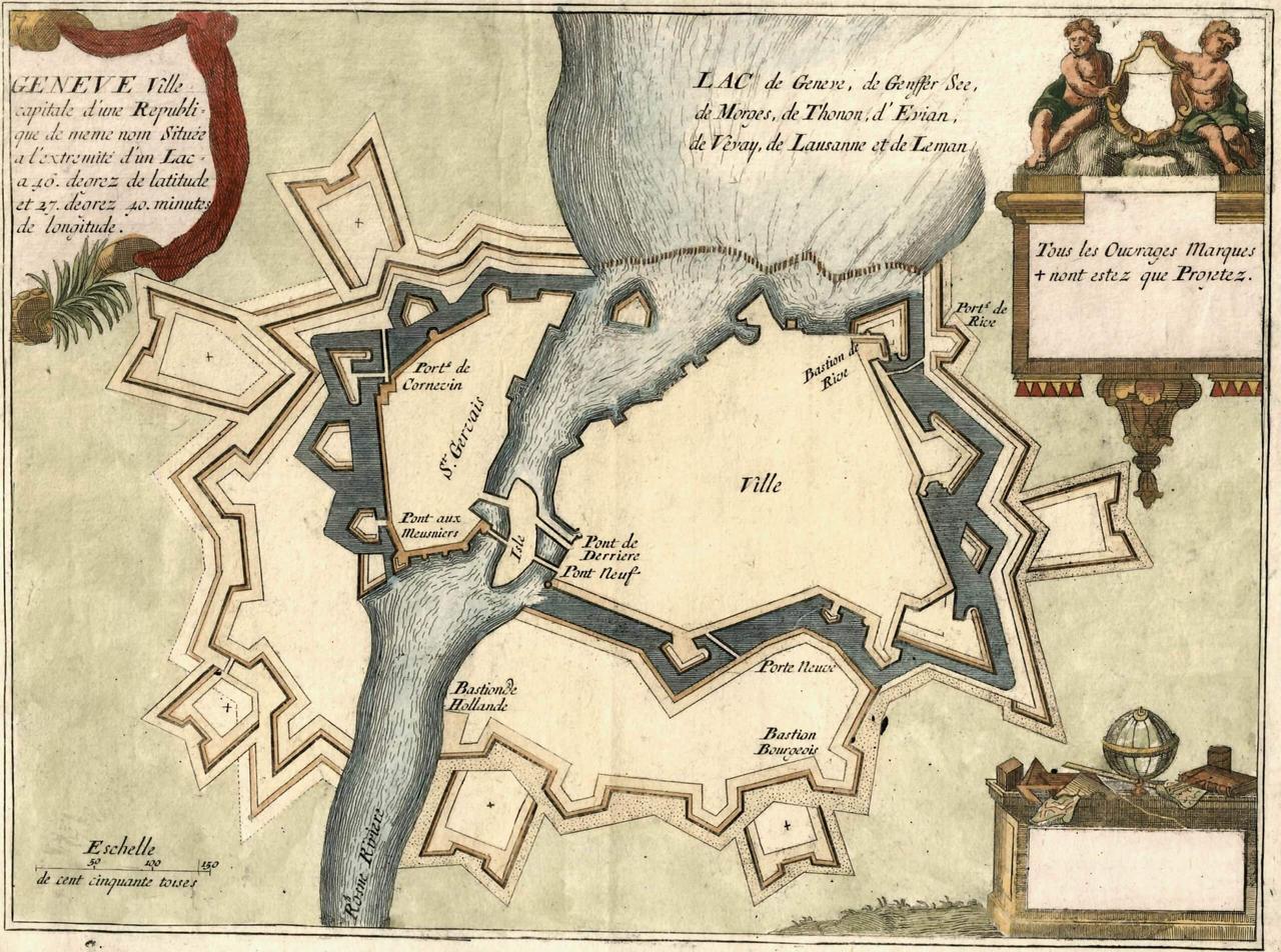 Carte de Genève 1700. [Musée du Léman]