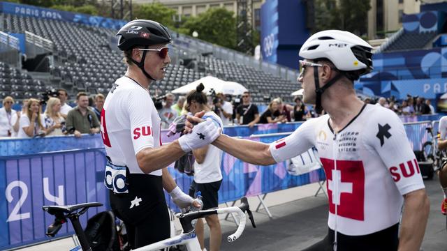 Stefan Küng et Marc Hirschi seront aux championnats du monde. [KEYSTONE - ANTHONY ANEX]