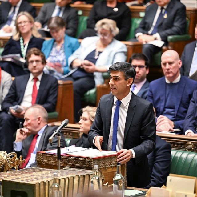 Le Premier ministre britannique Rishi Sunak se félicite du succès des frappes contre les Houthis. [Reuters - UK Parliament/Jessica Taylor]