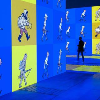 L'exposition immersive sur Tintin a attiré 80'000 personnes au Palais de Beaulieu de Lausanne. [Keystone - Jean-Christophe Bott]