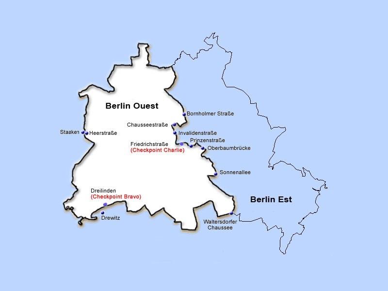 La carte de Berlin avant le 9 novembre 1989. [RTS]