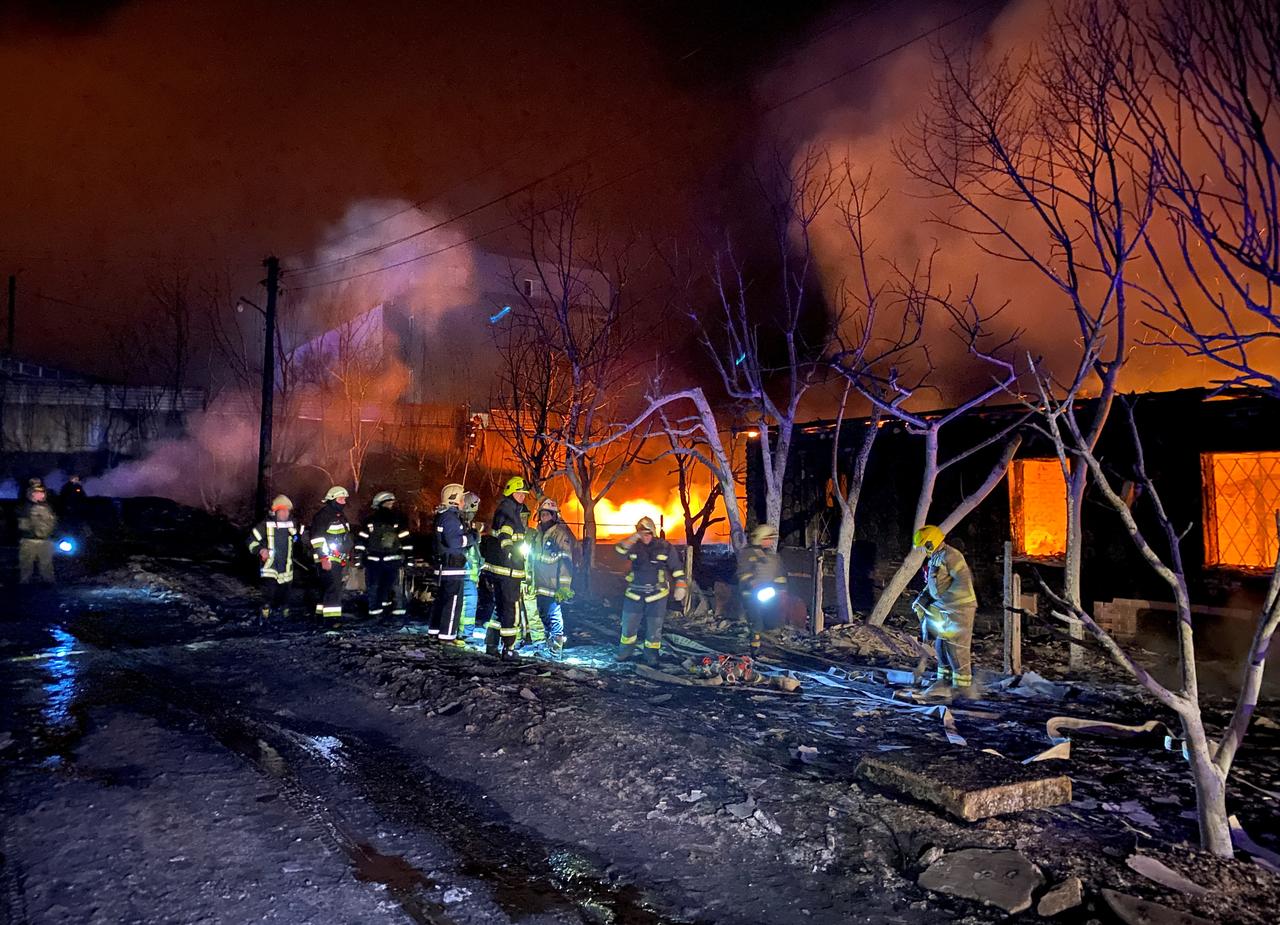 Les dégâts après une attaque de drone à Kharkiv. [REUTERS - STRINGER]