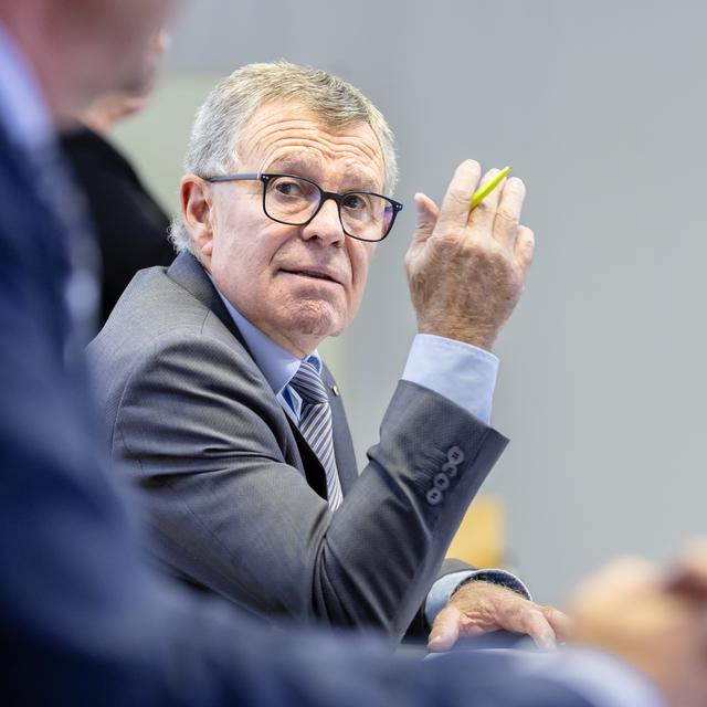 Ernst Stocker, président de la Conférence des directrices et directeurs cantonaux des finances (CDF), photographié ici à Zurich, le 17 septembre 2024 (image d'illustration). [keystone - Michael Buholzer]