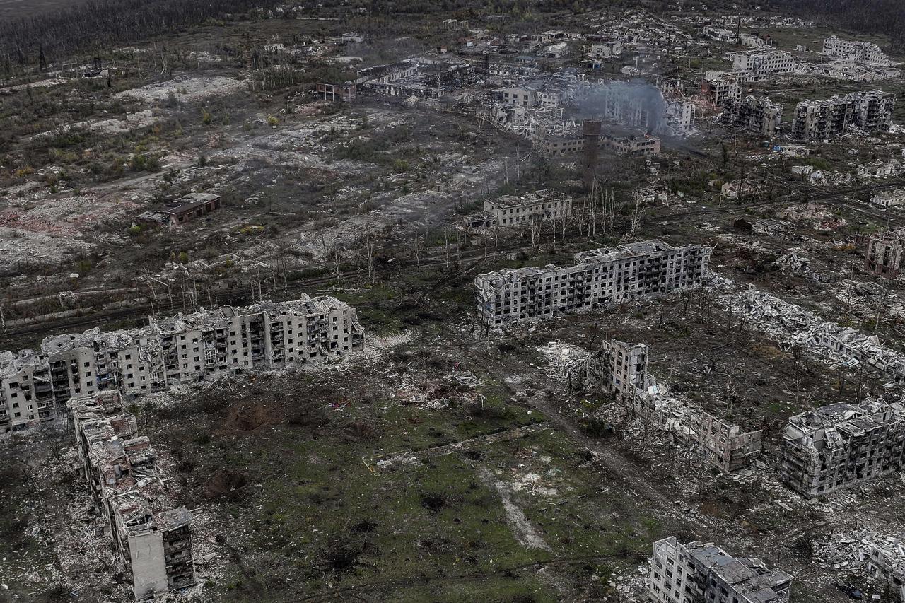 Les ruines de Chasiv Yar, dans la région de Donetsk. [KEYSTONE]