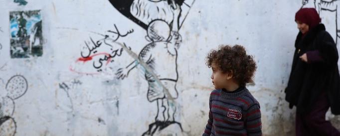 Un enfant dans le camp de réfugiés de Jénine (21 février 2024).