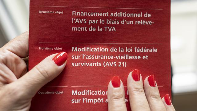 Le message et le livret de vote sur AVS 21 contenaient des chiffres erronés. [KEYSTONE - ALESSANDRO DELLA VALLE]