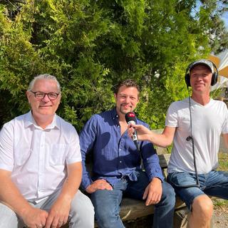 Didier Bovin avec Zoltan Prin et Christophe Reymond. [RTS - Mathilde Pelletier]