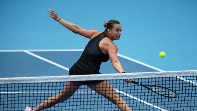 Aryna Sabalenka a débuté son tournoi de la meilleure des manières. [KEYSTONE - ANDRES MARTINEZ CASARES]