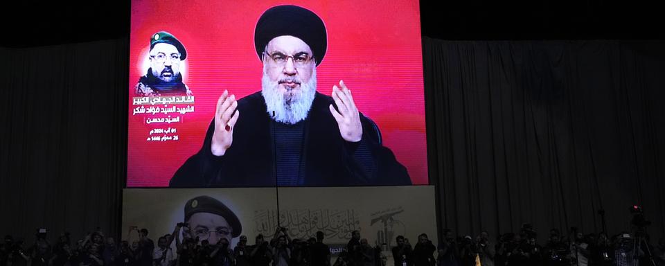 Le chef du Hezbollah Hassan Nasrallah affirme qu’Israël doit s’attendre à une riposte. [AP Photo/Keystone - Hussein Malla]