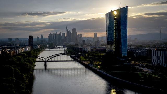 Le siège de la Banque centrale européenne, à Francfort, en Allemagne. [Keystone - Michael Probst]