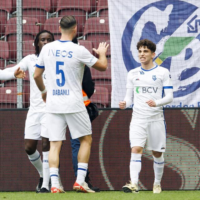 Des joueurs du FC Lausanne-Sport. [Keystone - Salvatore Di Nolfi]