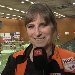 Jo Gutknecht, présidente du Neuchâtel UC Volleyball. [RTS]