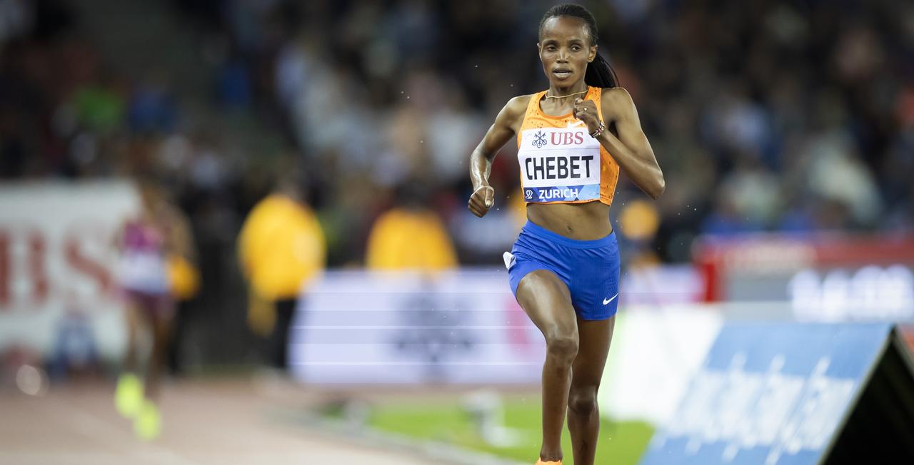 Beatrice Chebet, ici lors du Weltklasse de Zurich, a terminé son année 2024 en beauté... et en trombe. [KEYSTONE - MICHAEL BUHOLZER]