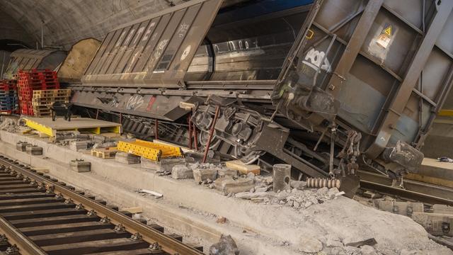 Le transport de voyageur toujours perturbé au Gothard, un an après le déraillement d'un train le 10 août 2023. [KEYSTONE - URS FLUEELER]