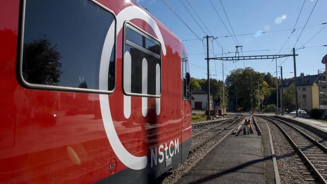 Un convoi de la compagnie Nyon-St-Cergue-Morex (NStCM). [Nyon-St-Cergue-Morex (NStCM) - Olivier Villard]